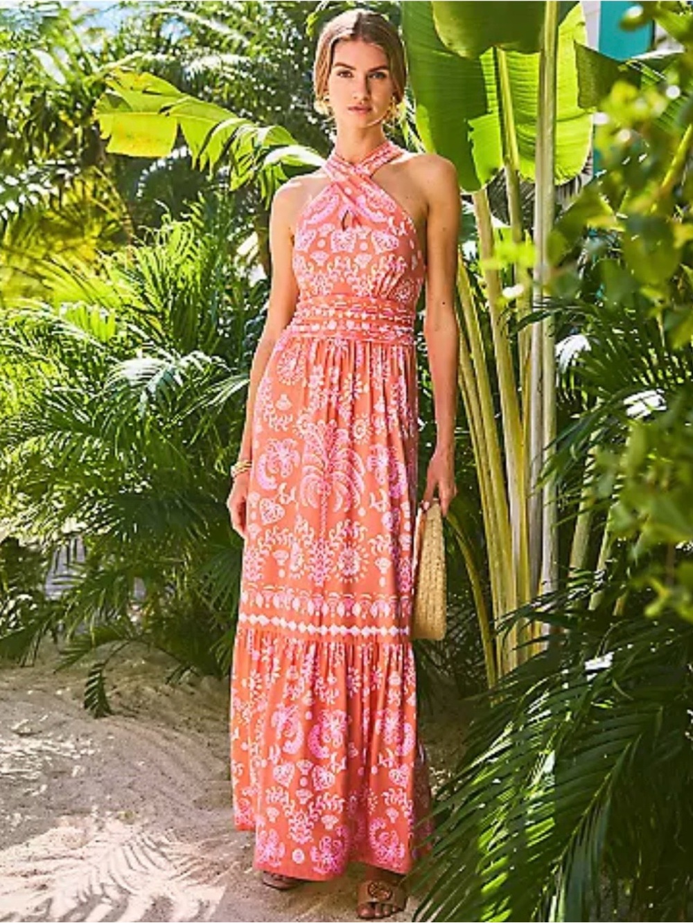 Lilly Pulitzer Women’s Orange Floral Maxi Dress *NWT*